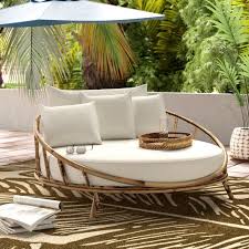 Olu Bamboo Large Round Patio Daybed