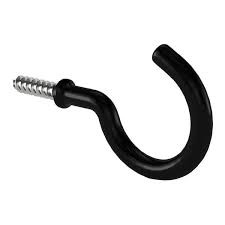 Ook 2 1 4 In Black Vinyl Cup Hook 10