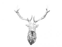 Metal Wall Art Large Ruffle Stags