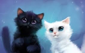 cartoon cats white cat hd wallpaper