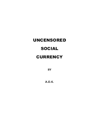 Uncensored Social Currency Whocareshalloffame Com