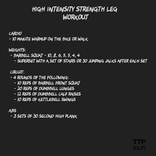 high intensity strength leg workout