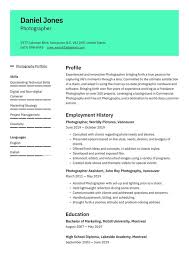 Verifiable references and/or significant employment experience are also important as further proof of your. Photographer Resume Examples Writing Tips 2021 Free Guide