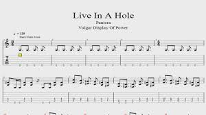 pantera live in a hole tab guitar
