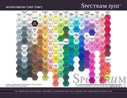 spectrum noir color chart alcohol ink