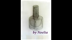 how to draw a nail polish in a bottle