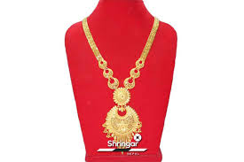 gold plated rani haar necklace