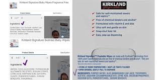 kirkland signature baby wipes ings