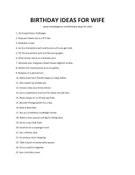 66 best birthday ideas for wife fun