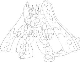 Lineart of Zygarde in 100 percent form by InuKawaiiLover on DeviantArt