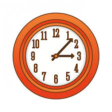 Orange Wall Clock Icon Image