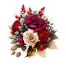 red rose flowers bouquet generative ai