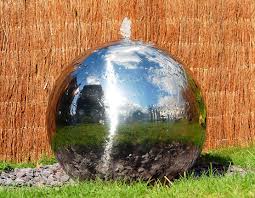 Polished Stainless Steel Sphere Water