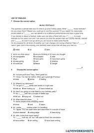 Focus 3 unit 1 test worksheet