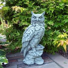 Owl Garden Statue Backyard Decor