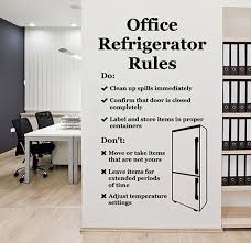 Office Refrigerator Rules Wall Decal