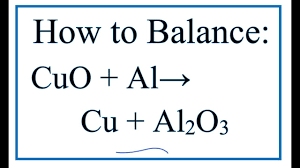how to balance cuo al cu al2o3