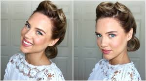1940s hairstyle victory rolls you