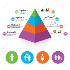 Pyramid Chart Template Family Lifetime Icons Couple Love Pregnancy