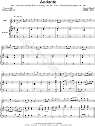Enjoy an unrivalled sheet music experience for ipad—sheet music viewer, score library and music store all in one app. Franz Joseph Haydn Andante From Surprise Symphony No 94 Flute Piano Sheet Music In C Major Download Print Sku Mn0155926