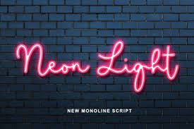 neon light font by abodaniel creative