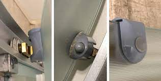 curved glass rv shower door roller