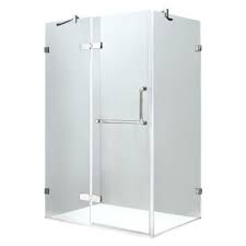 frameless corner shower enclosure