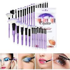 cosmetic brushes set purple basic