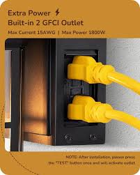 edishine porch light with gfci outlet