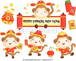 While most westerners experience 'chinese new year' by watching parades in chinatown and having a great meal, its traditions vary from country to country. Monkey In Chinese New Year Costume Canstock