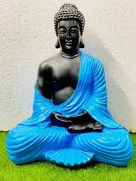 Blue Resin Buddha Statue For Home And