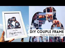 diy couple collage photo frame how to
