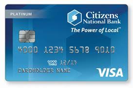 These include cards that offer. Platinum Visa Credit Card Citizens National Bank