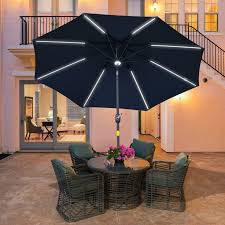 Garden Parasol Sun Umbrella Solar Light