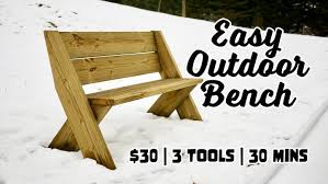 diy outdoor bench in 30 mins w only 3