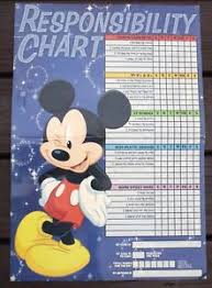 Details About Walt Disney Mickey Mouse Children Responsibility Magnetic Dry Erase Chore Chart