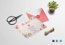Floral Debut Invitation Template