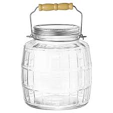 Anchor Hocking Glass Barrel Jar With