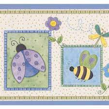 retro art bee and ladybug wallpaper rona