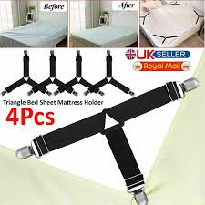 4pcs triangle bed sheet mattress holder