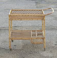 Bamboo Bar Cart Italy 1950s For