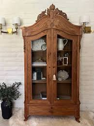 Antique Arched Cabinet Armoire With