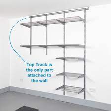 Top Track Wall Mounted Shelving Silver
