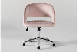 Browse hundreds of desk chairs for your commercial office! Phoebe Blush Velvet Desk Chair Living Spaces