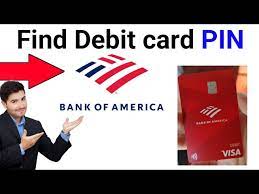 how to find debit card pin of bank of