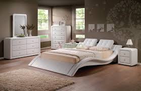 modern upholstered platform bedroom