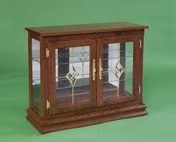 small console curio cabinet display