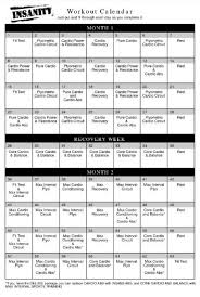 Insanity Workout Chart Download A Copy Of The Fit Test Chart
