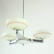 Bauhaus Chrome Ceiling Lamp 1920s For