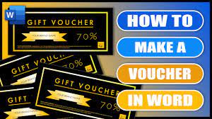 how to make a voucher in word create
